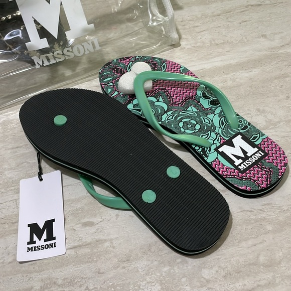 MISSONI Turquoise Flip Flops *7.5-8 - Picture 4 of 8